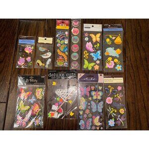 New! 10-Piece Butterflies, Birds and Bugs Recollections, La Petite ETC Stickers